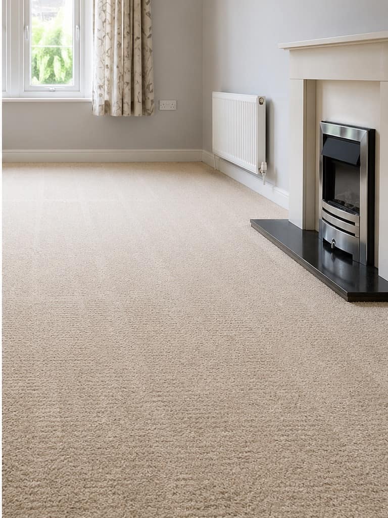 Carpet after extraction with cleaner rental flooring