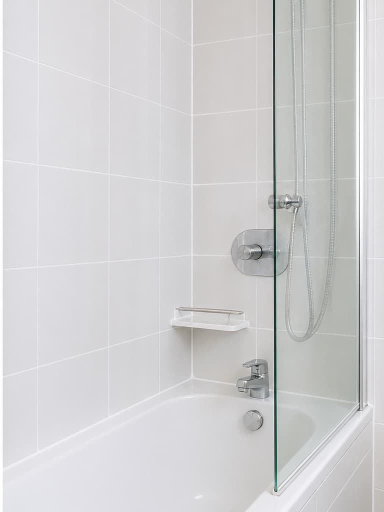 Bathroom after Care & Flair reset with cleaner wet area
