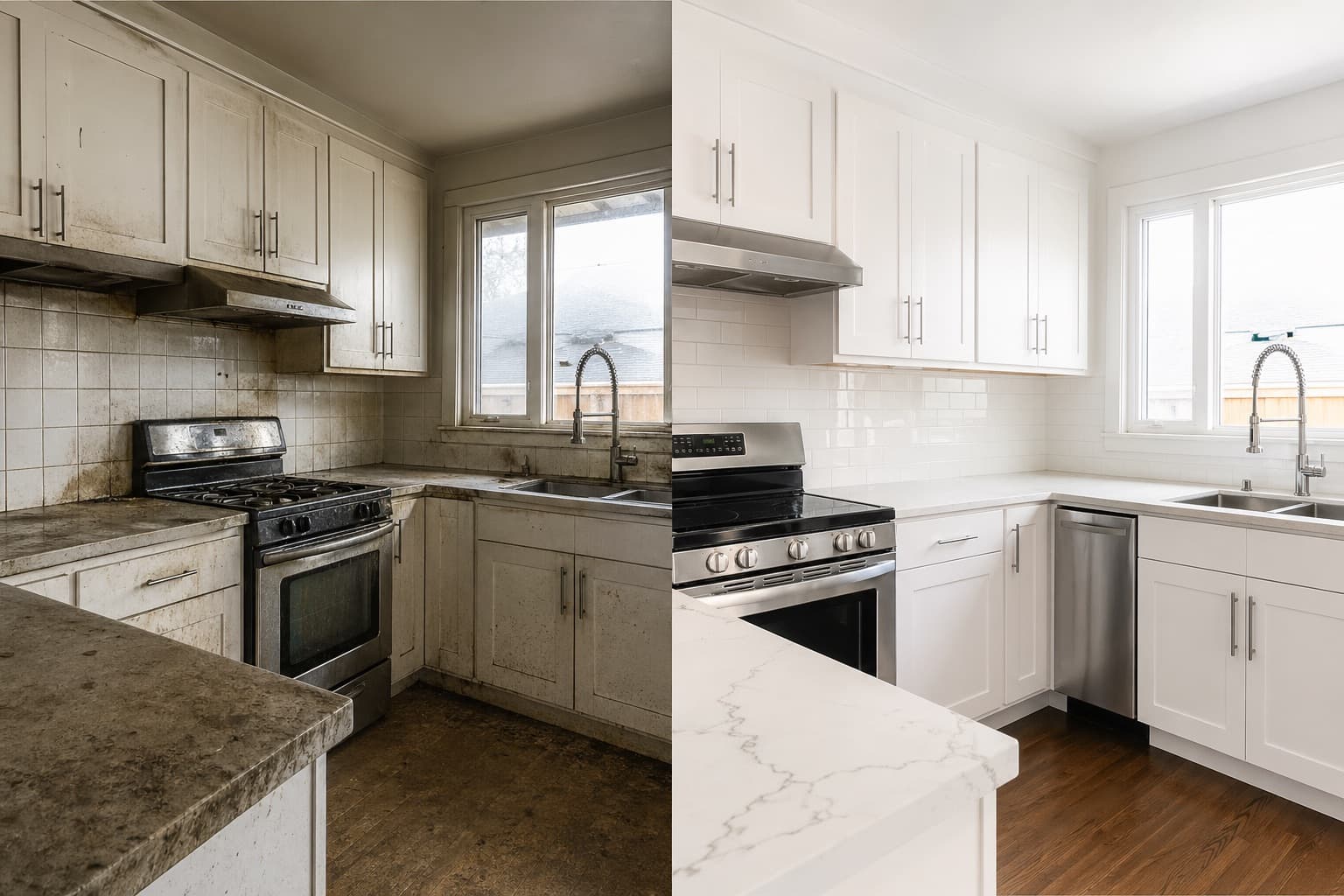 Rental kitchen before reset